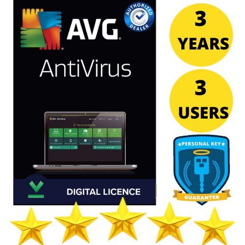 Antivirus Avg Premium Security 2024 (3 Ans / 3 Pc) Pour Windows - Version Dématérialisée