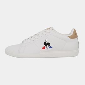 Chaussures Basses Cuir Ou Simili Le Coq Sportif Courtset_2 Optical White/tan Blanc