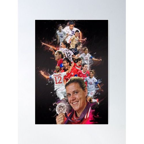 Canevas imprimer Christine Sinclair De l'Université de Portland à Portland Thorns + CANWNT Impression sur toile DIY installer/ 40x50cm ou 40x40cm