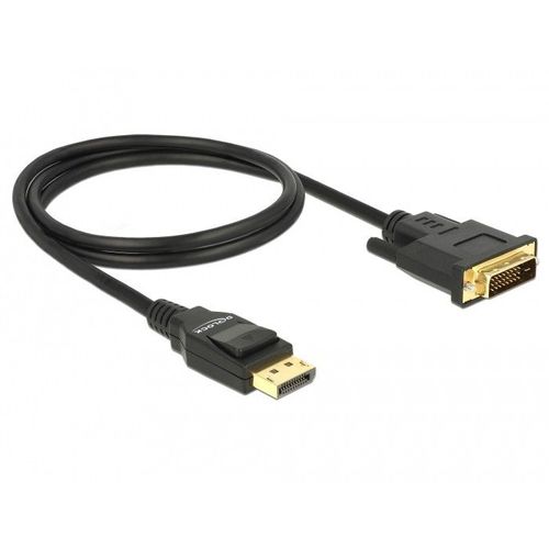 Delock - Câble adaptateur - liaison simple - DisplayPort (M) pour DVI-D (M) - DisplayPort 1.2a - 1 m - passif - noir