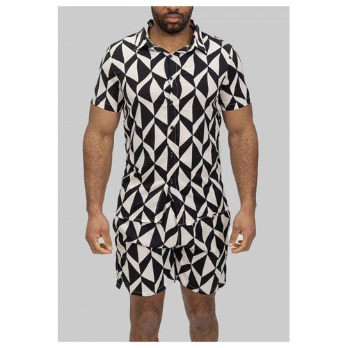 Ensemble Short,Chemise Noir Homme
