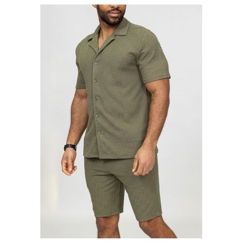 Ensemble Short,Chemise Vert Homme