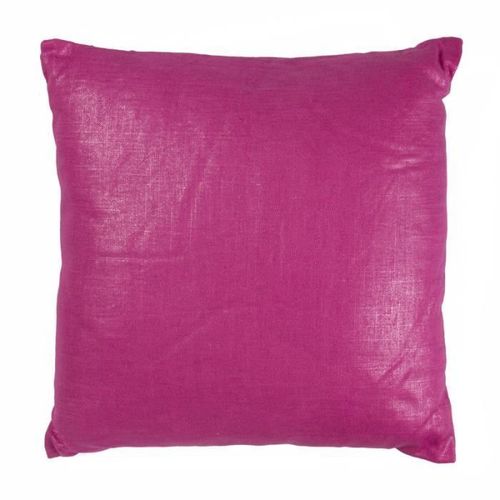 Comete Coussin 40x40 Fuchsia Coton, Lin & Lurex