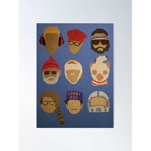 Canevas imprimer Les chapeaux de Wes Anderson Impression sur toile DIY installer/ 40x50cm ou 40x40cm