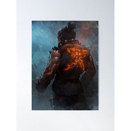 Canevas imprimer Akuma Street Fighter Kanji Impression sur toile DIY installer/ 40x50cm ou 40x40cm