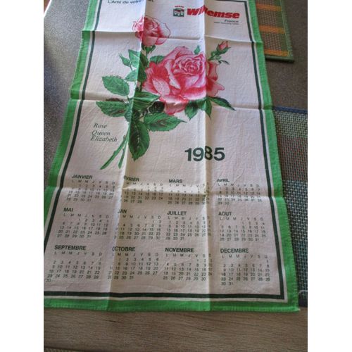 Torchon Calendrier 1985