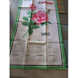 Torchon Calendrier 1985