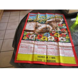 Torchon Calendrier Coton - 1983