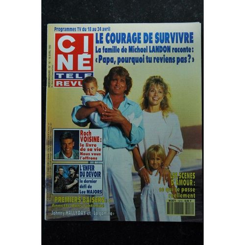 Cine Tele Revue 1992 04 16 Michael Landon Roch Voisine Lee Majors Bruce Springsteen La Famille Addams Sharon Stone Stallone