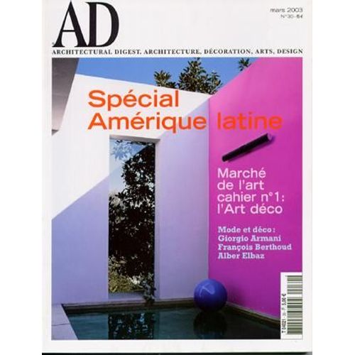 Ad Architectural Digest N° 30 : Spécial Amérique Latine