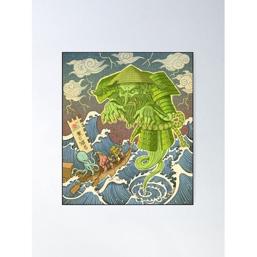 Canevas imprimer Bob l'éponge réinventé dans le Japon ancien Impression sur toile DIY installer/ 40x50cm ou 40x40cm