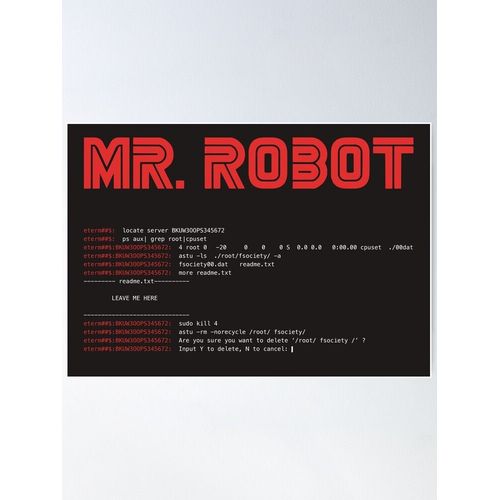 Canevas imprimer MR ROBOT fsociety00.dat Impression sur toile DIY installer/ 40x50cm ou 40x40cm