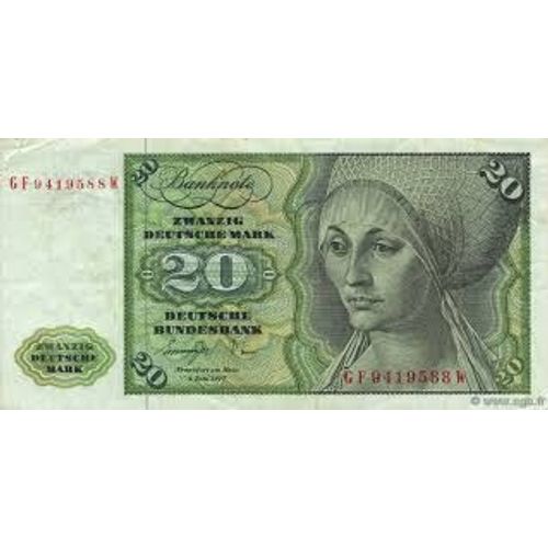 Allemagne = Billet De Banque De 20 Deutsche Mark Du 01 Juin 1977 ( Violon Et Flute )