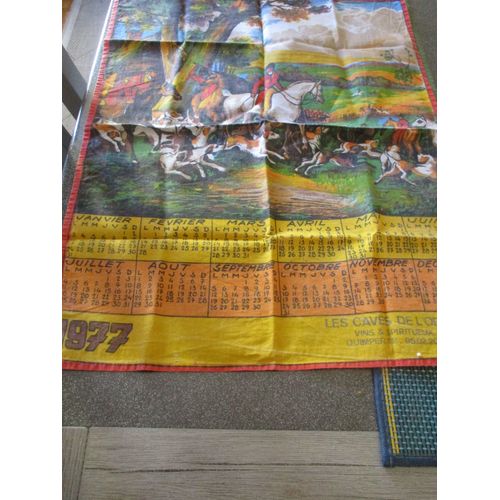 Torchon Calendrier 1977