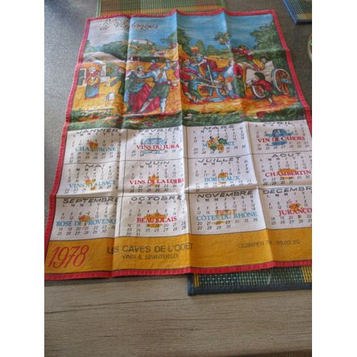 Torchon Calendrier 1978