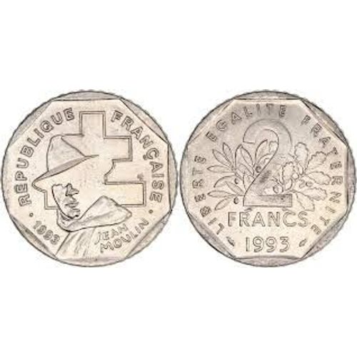 Pièce De 2 Francs Jean Moulin 1993