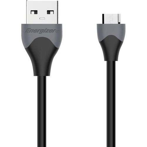 Energizer - Câble Micro-Usb 1,2 M - Câble Chargeur Rapide (2,4 A/480 Mbps) - Pour Téléphones Et Tablettes - Noir