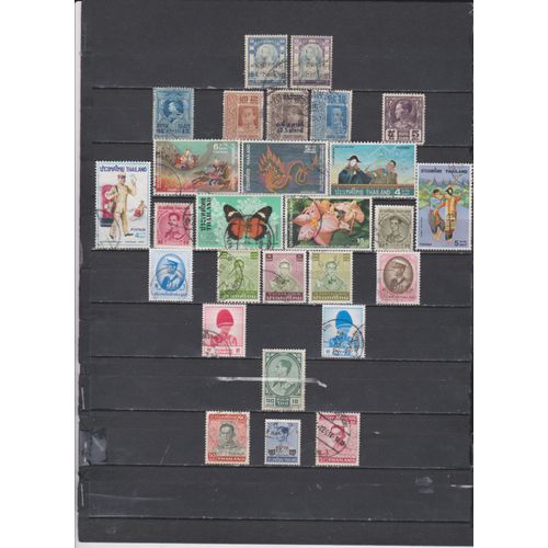 27 Timbres Siam & Thaïlande Obliteres De 1906 À 2003