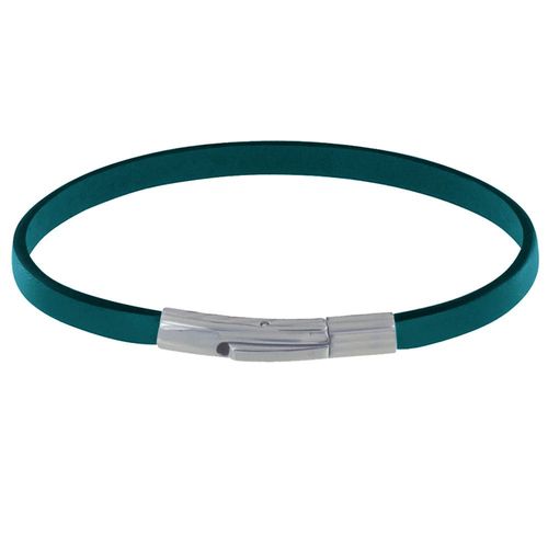 Les Poulettes Bijoux - Bracelet Homme Cuir Simple Fermoir Acier Inoxydable