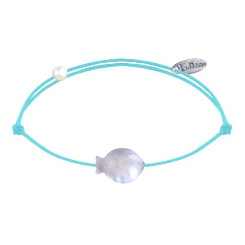 Les Poulettes Bijoux - Bracelet Lien Petit Poisson En Nacre