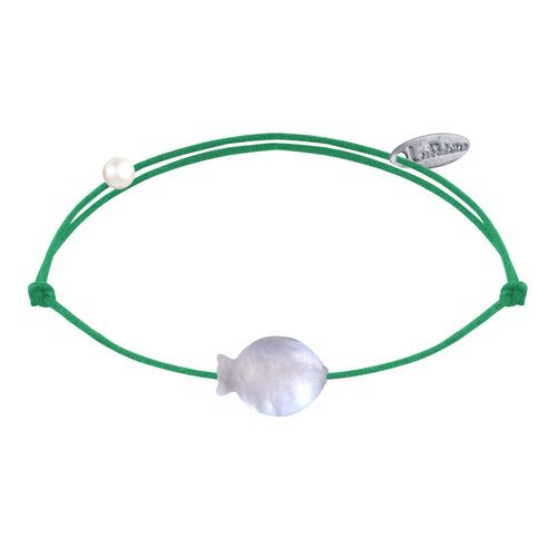 Les Poulettes Bijoux - Bracelet Lien Petit Poisson En Nacre