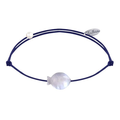 Les Poulettes Bijoux - Bracelet Lien Petit Poisson En Nacre