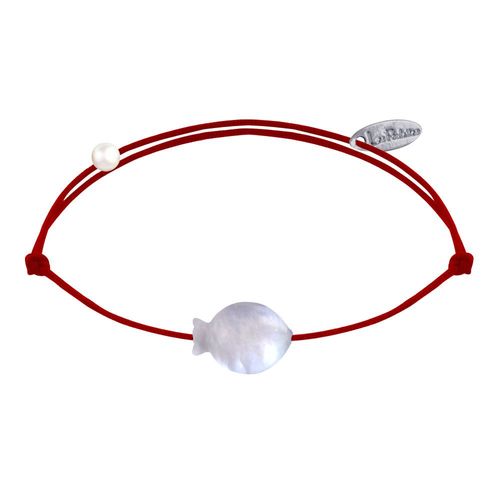 Les Poulettes Bijoux - Bracelet Lien Petit Poisson En Nacre