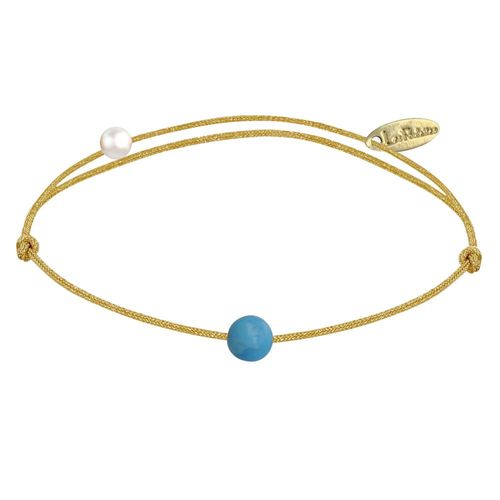 Les Poulettes Bijoux - Bracelet Lien Petite Perle De Turquoise