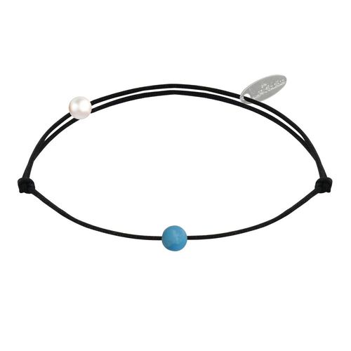 Les Poulettes Bijoux - Bracelet Lien Petite Perle De Turquoise