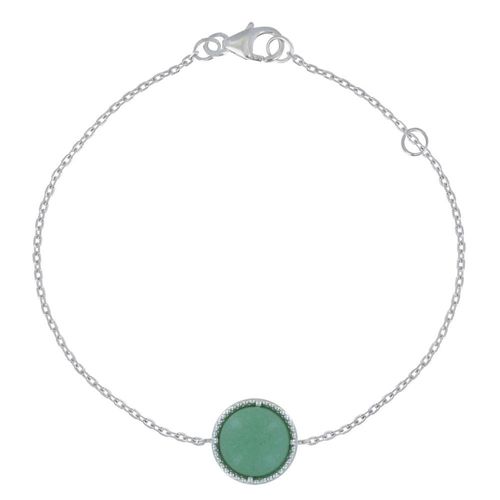 Les Poulettes Bijoux - Bracelet Argent Rhodié Rond D'aventurine