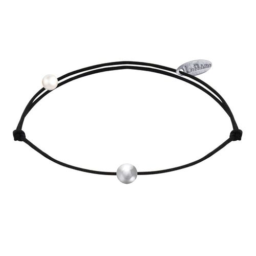 Les Poulettes Bijoux - Bracelet Lien Petite Perle Argent
