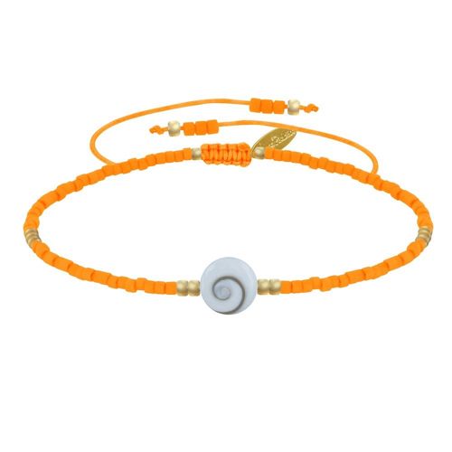 Les Poulettes Bijoux - Bracelet Lien Oeil De Sainte Lucie Et Petites Perles Mates