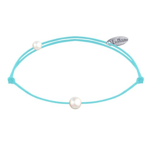 Les Poulettes Bijoux - Bracelet Lien Petite Perle Blanche