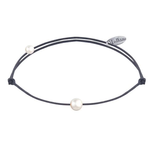 Les Poulettes Bijoux - Bracelet Lien Petite Perle Blanche