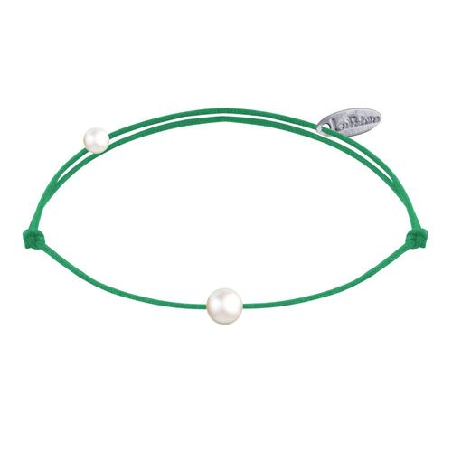 Les Poulettes Bijoux - Bracelet Lien Petite Perle Blanche