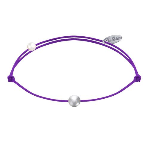 Les Poulettes Bijoux - Bracelet Lien Petite Perle Argent