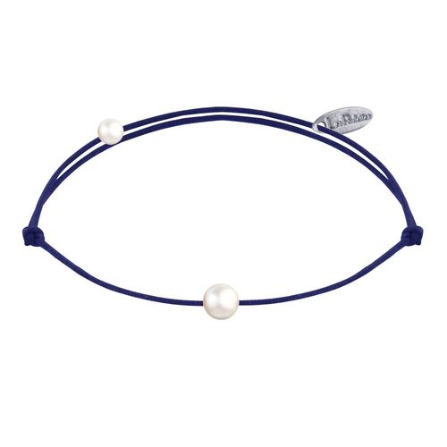 Les Poulettes Bijoux - Bracelet Lien Petite Perle Blanche