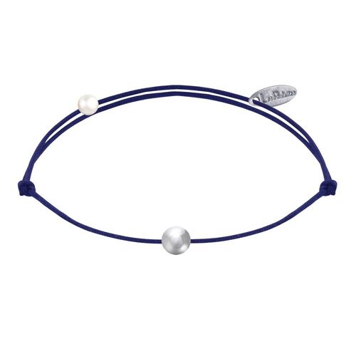 Les Poulettes Bijoux - Bracelet Lien Petite Perle Argent