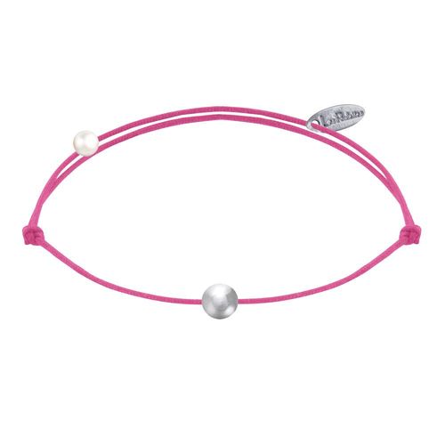 Les Poulettes Bijoux - Bracelet Lien Petite Perle Argent