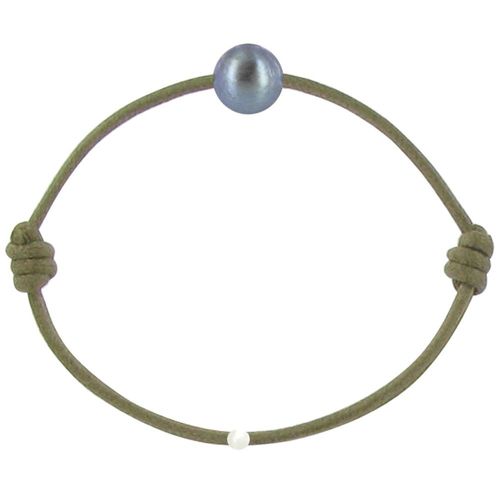 Les Poulettes Bijoux - Bracelet La Perle De Culture Noire Des Poulettes - Classics