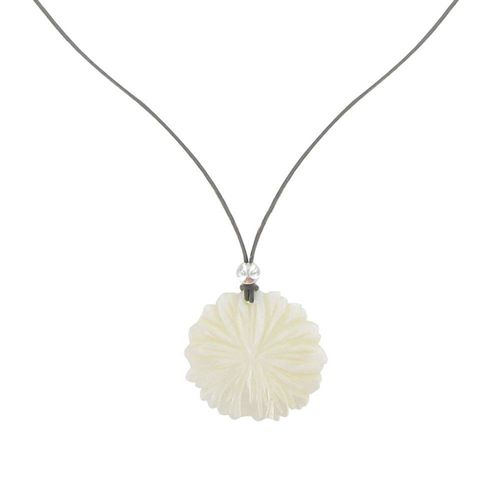 Les Poulettes Bijoux - Collier Fleur De Nacre Perles Argent