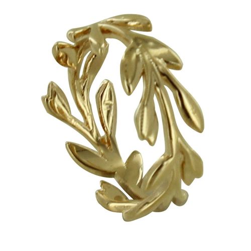 Les Poulettes Bijoux - Bague Plaqué Or Feuillage