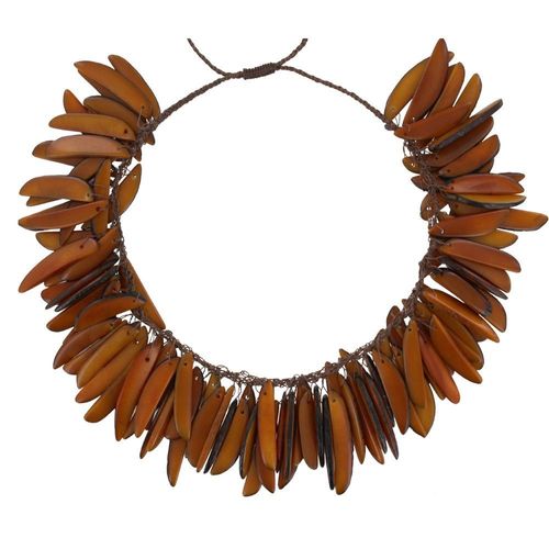 Les Poulettes Bijoux - Collier Flamme En Tagua - Classics