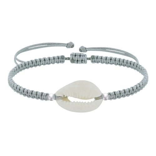 Les Poulettes Bijoux - Bracelet Argent Cauris Lien Tréssé