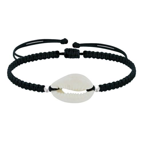 Les Poulettes Bijoux - Bracelet Argent Cauris Lien Tréssé