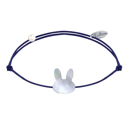 Les Poulettes Bijoux - Bracelet Lien Tête De Lapin En Nacre
