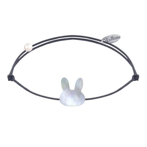 Les Poulettes Bijoux - Bracelet Lien Tête De Lapin En Nacre