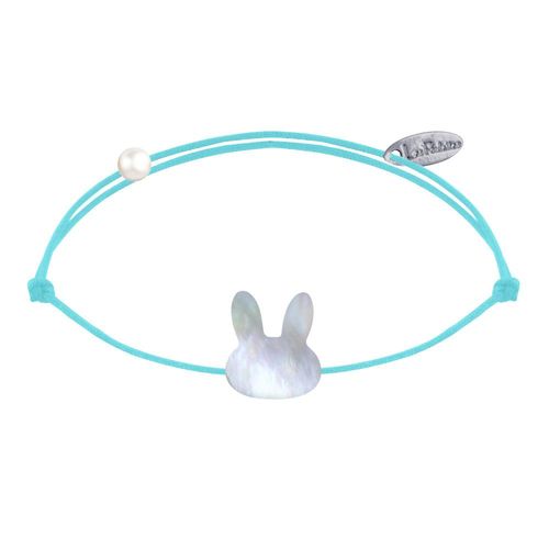 Les Poulettes Bijoux - Bracelet Lien Tête De Lapin En Nacre