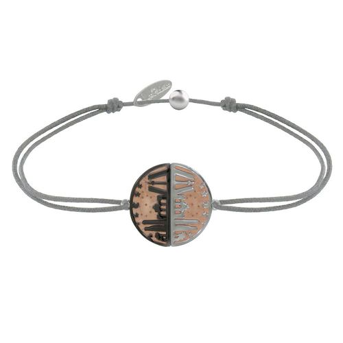 Les Poulettes Bijoux - Bracelet Lien Médaille Argent Plaqué Or Rose Ruthénium Madrid