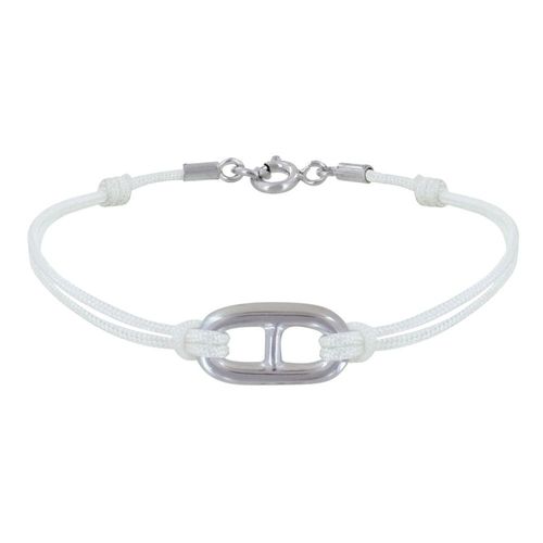 Les Poulettes Bijoux - Bracelet Lien Argent Maille Marine